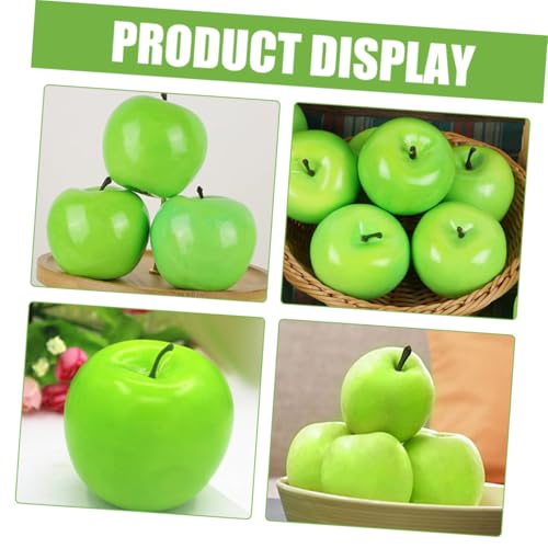 Happyyami 6pcs Realistic Foam Artificial Green Fruit Models for Home Decor and Photography Props, Lightweight Decorative Simulation Fruits for Table Display and Event Styling