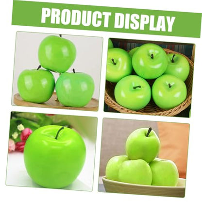 Happyyami 6pcs Realistic Foam Artificial Green Fruit Models for Home Decor and Photography Props, Lightweight Decorative Simulation Fruits for Table Display and Event Styling