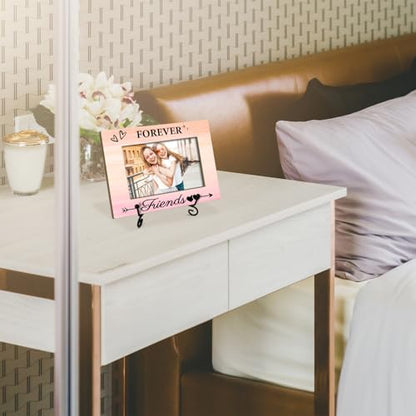 Forever Friends Picture Frame, 4 x 6 Picture Frame with Stand for Tabletop Display.(Pink Gradient) - color: Frame17