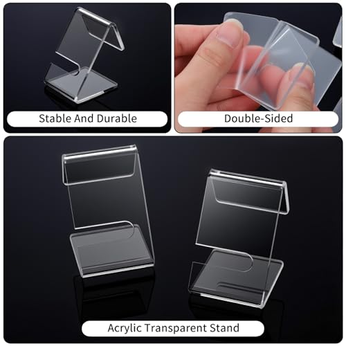 2 PCS Watch Display Stand, Acrylic Watch Display Single Bracelet Holder Stands Lightweight Bracelet Holder for Men Women Home Office Desk Bedroom Watches Jewelry Decor