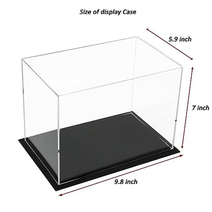 WANLIAN Clear Acrylic Display Case Assemble Countertop Box Cube Organizer Stand Dustproof Protection Showcase for Action Figures Toys Collectibles (9.8 x 5.9 x7 inch; 25 x15 x18 cm)