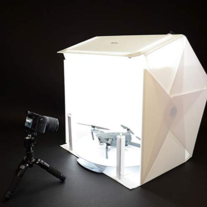 Foldio3 + 360 Studio Fullset (25inch Photo lightbox Studio with 10inch 360 Photography Turntable and 20inch Extended Plate Set/Photo Light Box/Bluetooth 360 Turntable/ 20" Extension Kit Included) - size: Foldio3 + 360 Studio Fullset