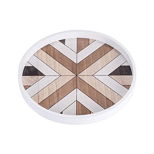 Tray for Coffee Table Decorative Tray Style Round Wooden Tray Storage Accessories Photography Props Tea Set Tray Charcuterie Boards