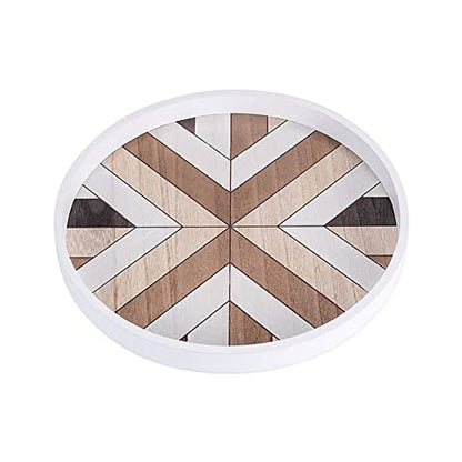 Tray for Coffee Table Decorative Tray Style Round Wooden Tray Storage Accessories Photography Props Tea Set Tray Charcuterie Boards