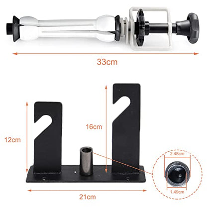 ZLY Double Roller Wall Mounting Manual Background Support System,Photo Background Ceiling Holder,for Photography, Live Streaming, Including 2 Double Hooks, 4 Expand Bars, 2 Chains，Eight Screws