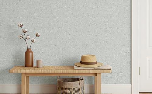 Fabric Grasscloth Texture Self-Adhesive Wallpaper Linen Peel and Stick Wallpaper Easy to Apply Removable Easy to Clean for Bedroom Livingroom Cabinet 16.5inx236.2in -Gray - color: Gray
