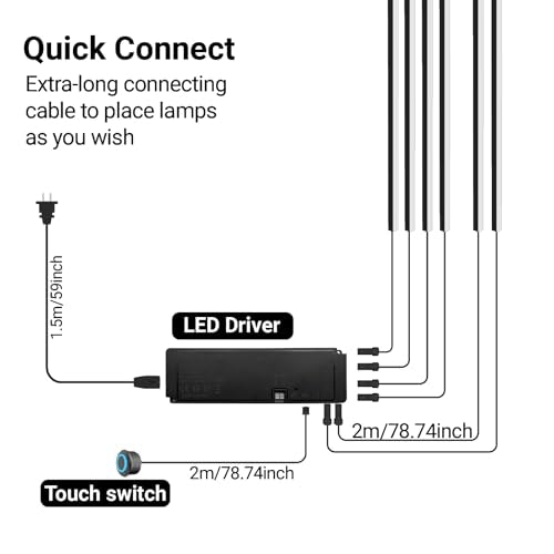 HAMRVL Black LED Recessed Lighting Kit - 6pcs DC12V Warm White Slat Wall Lights with Smart Switch,3000k Self-Adhesive Wall Panel Lights for Wood Slat Wall Panels, Headboards, Stairs, Media Wall Panels - color: black - Warm White 3000k, size: 42in+26in+18i