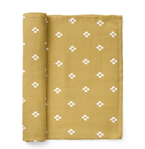 Mini Wander Swaddles for Newborns Muslin Swaddle Blankets - Breathable Soft Receiving Blanket Baby Essentials | 47 x 47 Cotton - Boho Squares (Citrus) - color: Boho Squares (Citrus)