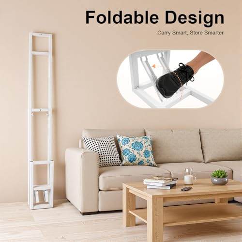 L-Shape Background Backdrop Stand Kit 19.7in x 6.6 ft High (Adjustable)，Lightweight Easy to Carry and Storage Wedding Arch Backdrop Stand,Background Decoration