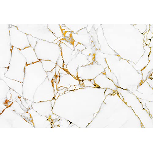 15x10ft Gold White Marble Backdrop Nature Stone Texture Pattern Backdrop Photography Background Abstract Marbling Photo Backdrops for Girls Birthday Wedding Party Photo Studio Props - size: 15x10ft