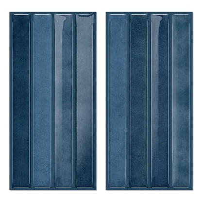 VICCI 20-Sheet Peel and Stick Backsplash, Ocean Blue 3D Textured Waterproof Tile Stickers 4.72x9.68, Kitchen Bathroom - color: Ocean Blue
