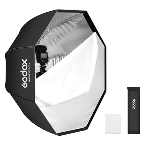 Godox 31.5" / 80cm Octagon Reflective Umbrella Soft Box Silver with Carrying Bag Portable Octagon Flash Umbrella Softbox Reflector Octabox for Studio Photography Flash Speed Light - size: 31.5" / 80cm
