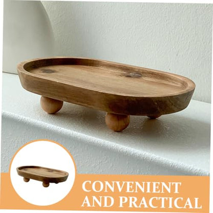 Toyvian Wooden Key Tray and Aromatherapy Display Tray, Multi-Functional Jewelry Holder and Decorative Vanity Plate for Entryway and Desk Organization