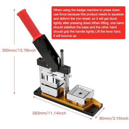 Square Photo Fridge Magnet Maker Machine Kit, 2inch DIY Refrigerator Sticker Making Machine with Paper Cutter, 200 Sets Material, for Custom Badge