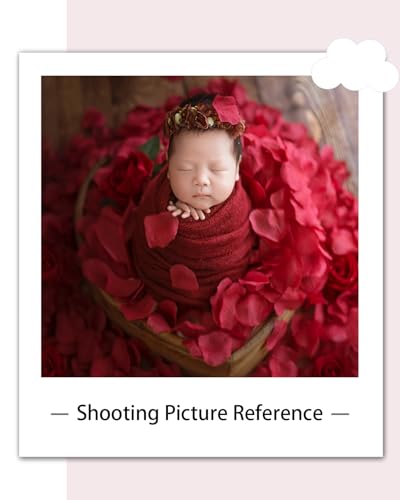 Zeroest Newborn Photography Wrap - Newborn Photoshoot Props for Boys & Girls - Stretch Knit Blanket for Baby Photo Prop (Red, Small) - color: Red