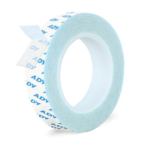 ADY Double Sided Tape Heavy Duty Removable 1in x 20ft, Clear Mounting Tape for Walls, Picture Hanging Strips Damage Free for Rent Room, Poster Adhesive Stickr Transparent Tape - color: Clear