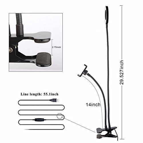 Sokani Selfie Ring Light with Cell Phone Holder and Stand Bracket for YouTube TIK Tok Tiktok Zoom Video Conference Live Stream Makeup Dimmable LED Circle RingLight for iPhone Android Mobile Smartphone