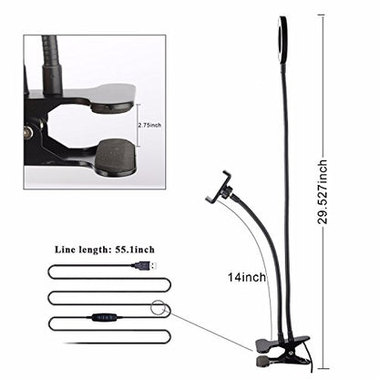 Sokani Selfie Ring Light with Cell Phone Holder and Stand Bracket for YouTube TIK Tok Tiktok Zoom Video Conference Live Stream Makeup Dimmable LED Circle RingLight for iPhone Android Mobile Smartphone