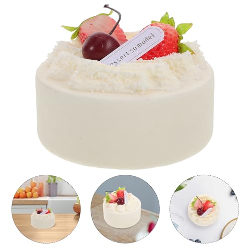 Abaodam Fake Cupcake Fake Birthday Cake Artificial Cake Fake Cake Fake Food Model Fake Desserts for Photography Props Display - color: White
