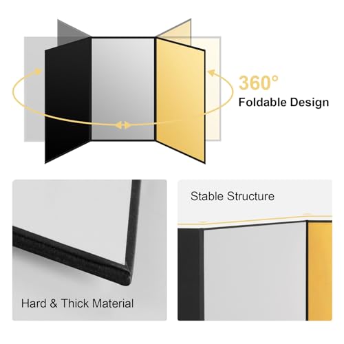 Meking 12" x 8" Light Reflector, 4 in 1 Photography Reflector Cardboard, Folding Light Diffuser Board for Food and Product Photography Lighting - White/Black/Glod/Silver, 2 Pack - size: 2PCS 12x8"