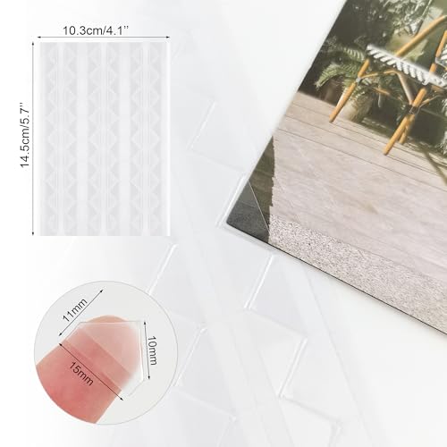 1020 PCS Self Adhesive Photo Corners, 10 Sheets Picture Edge Stickers Mounting Corners Sticky Photo Holders for Wedding Family Album Scrapbook Journal (Clear)