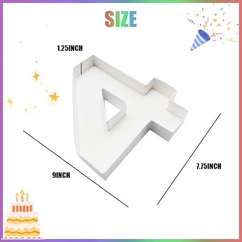 Charcuterie Cardboard Number Fillable Shaped Treat Decorative Box Anniversary Birthday Table Centerpiece (4 Style, 9inch) - size: 9inch, style: 4 Style