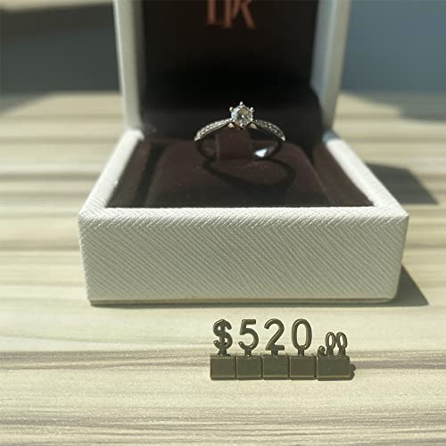 10 Sets Price Cubes Blocks Numbers Glod Metal Price Tag for Jewelry Display Counter Stand Adjustable Assembly Mini Dollar Signs for Retail Shop (Bronze) - color: Bronze