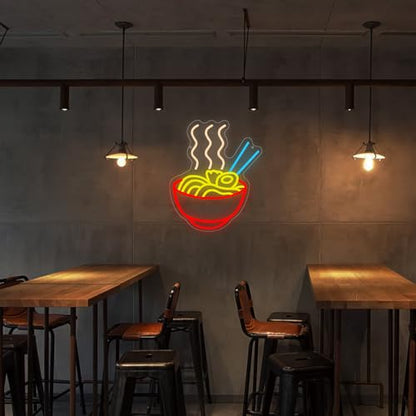 Ramen Neon Sign, Japanese Anime Led Neon Lights for Wall Decor Noodle Neon Signs for Restaurant Ramen Shop Store Kitchen Home Dinning Room USB Powered(14.2"*11.6") - style: Ramen