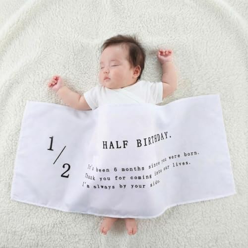 1/2 Birthday Banner, Halfway to One Baby Boy Girl Decorations, 6 Months Birthday Banner, Neutral Rustic Baby Shower Decor, Six Months Happy Party Photo Props