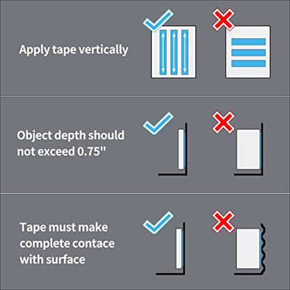 Art3d Nano Double-Sided Adhesive Tape, Multipurpose Tape for Carpet Mats/Paste Items/Photos Frames/Craft Wall Mounting - size: 1/24" x 1" x 10'