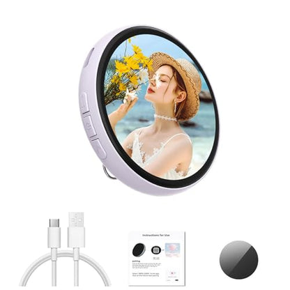 Customizable LED Badge with APP Control – HD Touch Screen for Photos, GIFS & Videos, 8-Hour Battery, Dynamic Light Effects, Clip-On Fashion Accessory for ACG & Idol Fans Purple - color: Purple