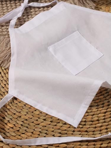 Baby Chef Outfit Apron And Chef Hat Set, Baby Photoshoot Props Boy Newborn Photography Costume Infant Bakery Outfits - color: White