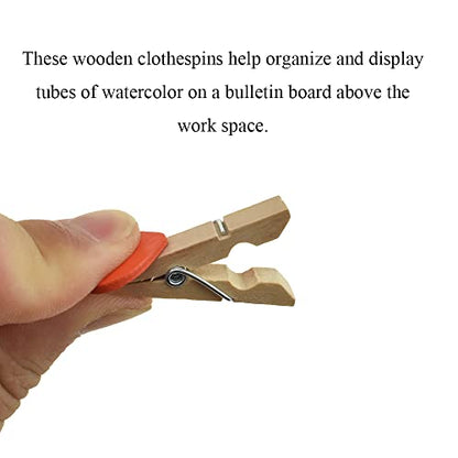 HAHIYO Heart Painted Mini Wooden Clothespin Clip Photo Paper Holders 1.38inch Tight Clamp Not Fray Rope Post Notices Handy Read for Hanging Postcard Wedding Orange 50PCS - size: Orange(Heart) 1.38 inches 50 Pack