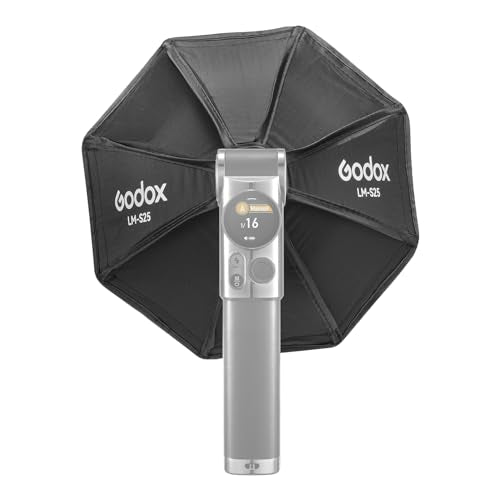 Godox LM-S25 Mini Octagonal Softbox Diffuser Compatible with Godox Lux Master Retro Camera Flash