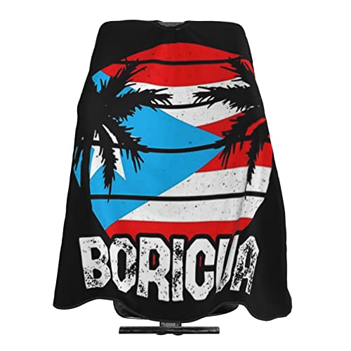 Puerto Rico Barber Cape With Adjustable Closure, Hairdressing Haircut Apron Barber Cover Gown For Hairdresser Styling Home - color: Boricua