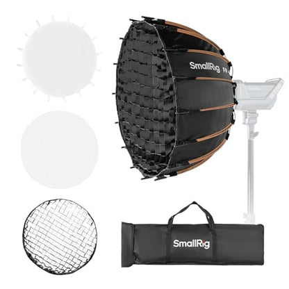 SmallRig FP-60 23.6" Parabolic Softbox with Bowens Mount for Studio Photography, Quick Release Soft Box with Honeycomb Grid, Diffusers, for SMALLRIG RC 220 pro, for Neewer for Godox for Aputure - 5396 - size: 23.6 inches (Black)