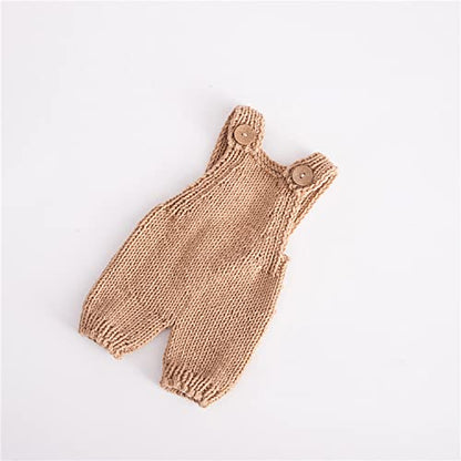 Zeroest Baby Photography Props Boy Girl Photo Shoot Outfits Newborn Crochet Infant Knitted Clothes Mohair Outfit - color: Khaki