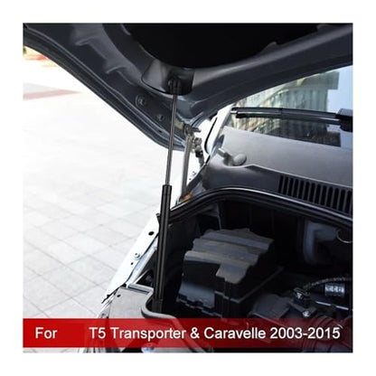 Compatible with VW T5 Transporter Caravelle 2003-2015 Front Bonnet Hood Gas Spring Strut Bar Support Lift Car Styling 7E0823359(2PCS) - size: 2PCS