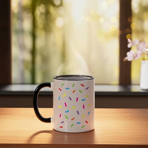 Ice cream Sprinkles Shirt Halloween Costume Easy Ceramic Mug, Black/White - color: Black/White