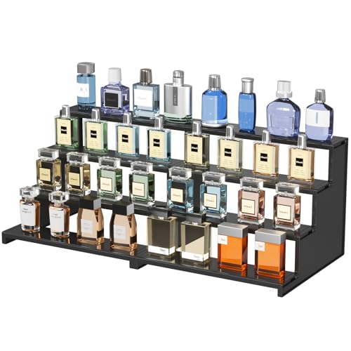 Lifewit Perfume Organizer, Bedroom Decor, Cologne Cupcake Stand, Tool-Free Assembly, Makeup Display Shelf for Vanity Bathroom Counter Storage, Black, 30 cm/12", 2 Pcs - color: Black, size: 12 Inch,2 Pcs