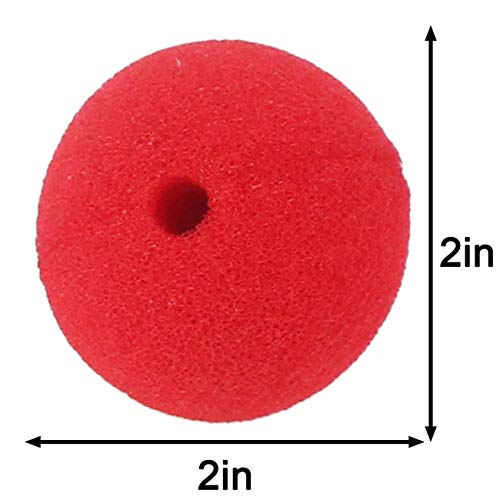 TIHOOD 50PCS Red Foam Clown Noses Novelty Foam Clown Noses for Halloween Christmas Costume Party - style: 50PCS