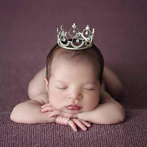 Infant Baby Girl Boy Crown Photo Shoots Headband for Newborn Crystal Princess Party Headwear Photography Props - color: Crown 5