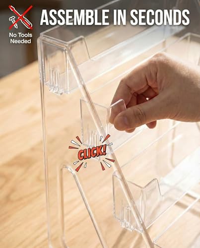 HOTCAN Cookie Display Stand for Bakers, Vendors, Market Booth, Craft Fair, Events | Acrylic Pastry Display Case for Cupcakes, Muffins, Donuts | 5 Tiered Cookie Bakery Rack with Full Angle Visibility