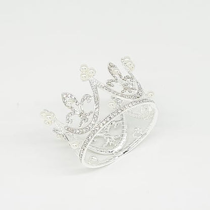 Zeroest Newborn Photography Crown Headband - Baby Princess Tiara for Infant Photo Shoots, Birthday Party -Rhinestone Prop - color: Silver 1#