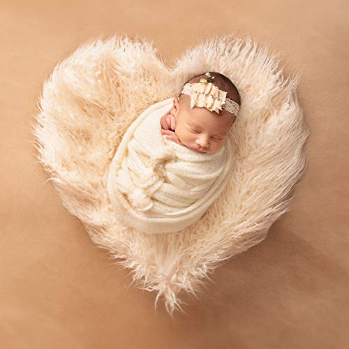 Newborn Photo Props Faux Fur Soft 29.5x19.7 inch Baby Boy Girl Photo Blanket Studio Backdrop Photo Mat White - color: 29.5x19.7 Inch White
