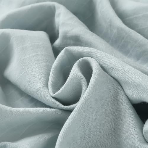 POMISO Muslin Swaddle Blankets for Boys & Girls, Newborn Receiving Blankets, 4 Pack Soft Breathable Baby Swaddles, Large 47x47 Inches, Grey Blue White Green - color: Grey Blue White Green
