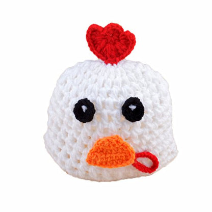 M&G House Newborn Photography Outfits Baby Crochet Knitted Photoshoot Props Animal Costume Set - color: 04 Chicken Outfit