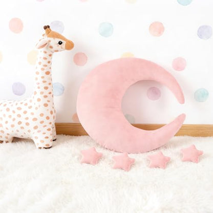 Newborn Photography Props 5Pcs Baby Moon Star Pillow Set Newborn Photography Posing Pillows Adjustable Photography Props, Pink - color: Pink