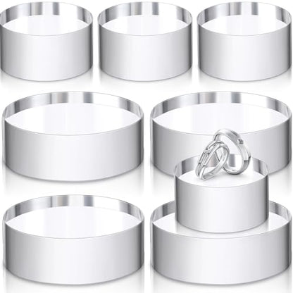 Remerry 8 Pcs Acrylic Round Blocks for Display Clear Polished Blocks Display Clear Acrylic Edge Polished Base Exhibition Riser for Table Showing Cosmetics Collectibles (1 x 1 x 1 Inch,3 x 3 x 1 Inch) - size: 1 x 1 x 1 Inch,3 x 3 x 1 Inch