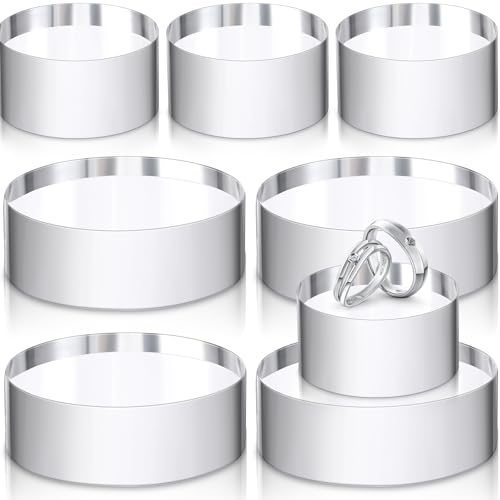 Remerry 8 Pcs Acrylic Round Blocks for Display Clear Polished Blocks Display Clear Acrylic Edge Polished Base Exhibition Riser for Table Showing Cosmetics Collectibles (1 x 1 x 1 Inch,3 x 3 x 1 Inch) - size: 1 x 1 x 1 Inch,3 x 3 x 1 Inch